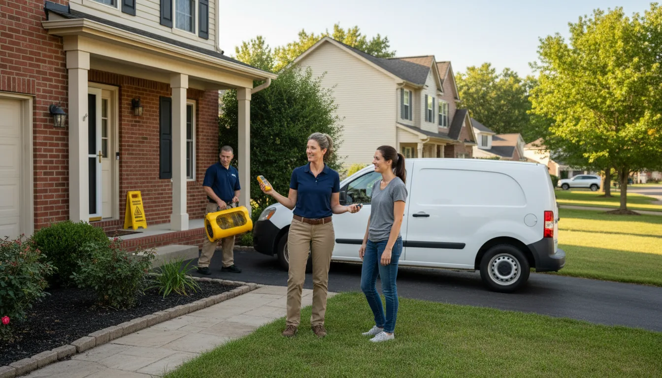 Residential water damage restoration in Tolono, IL